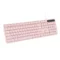 Portronics Ki-Pad 3 USB Wired Keyboard with Large Keycaps, Noise-Free Typing, Fn Multimedia Hotkeys, Full-Size Layout with Num Pad, Ergonomic Design, 1.5m USB Cable, for Laptop, PC, Mac (Pink) - Green Apple Compunet