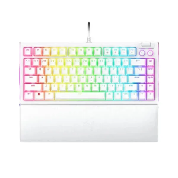 Razer BlackWidow V4 75 Percent White Mechanical Gaming Keyboard (White) - Green Apple Compunet