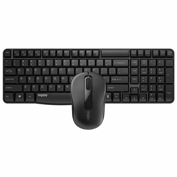 Rapoo X1800S Wireless Optical Keyboard & Mouse Combo – Black - Green Apple Compunet