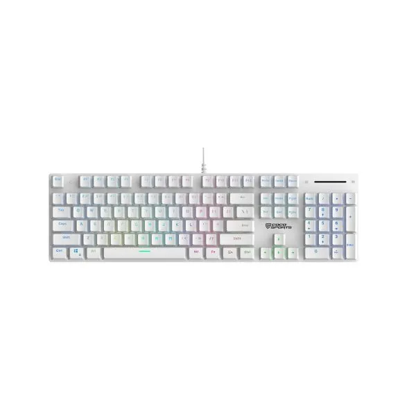 Coconut Hurricane 104 Keys Wired Gaming Keyboard (White) - Green Apple Compunet