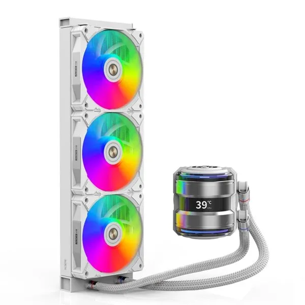 ALSEYE Infinity i360 AIO CPU Liquid Cooler (White) - Green Apple Compunet