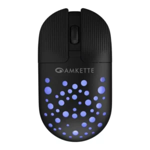 Amkette Hush Pro Spectra 2.4 GHz Silent Switch Wireless Mouse with Ergonomic Design (Black)