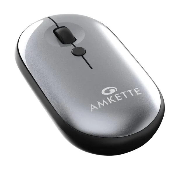 Amkette HushPro Byte Bluetooth Mouse (Grey) - Green Apple Compunet