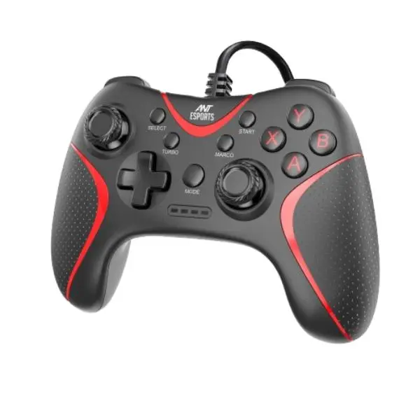 Ant Esports GPL200 Wired Joystick with Dual-Vibration Black Gaming pad - Green Apple Compunet