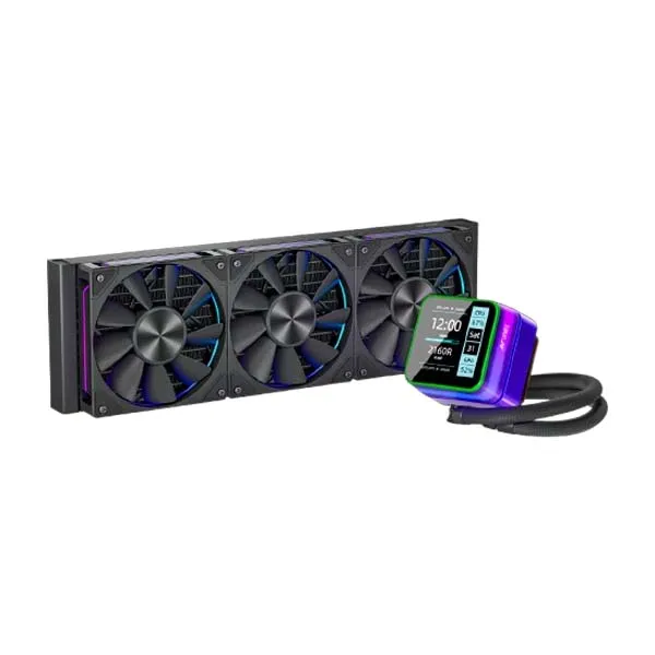 Ant Esports Glacius-360D 360mm ARGB AM5/LGA1851 Black AIO Liquid Cooler with display - Green Apple Compunet