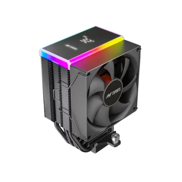 Ant Esports V4 Digital ARGB LGA1851/AM5 Black CPU Air Cooler - Green Apple Compunet
