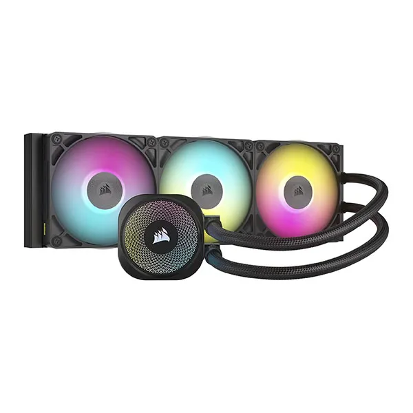 CORSAIR iCUE LINK Titan 360 RX RGB Liquid CPU Cooler (Black) - Green Apple Compunet