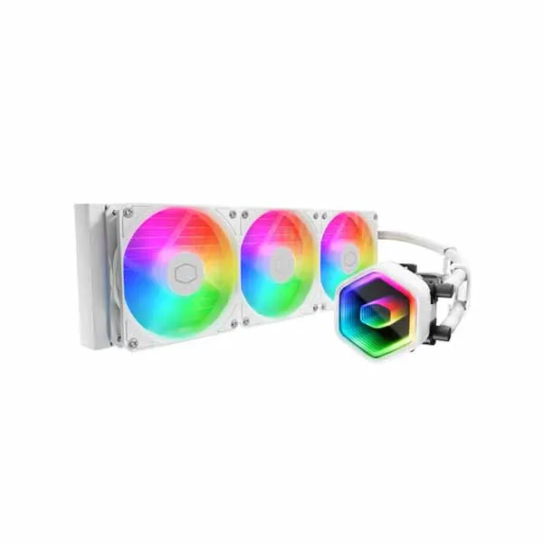 Cooler Master MasterLiquid 360 Core II White ARGB Liquid CPU Cooler - Green Apple Compunet