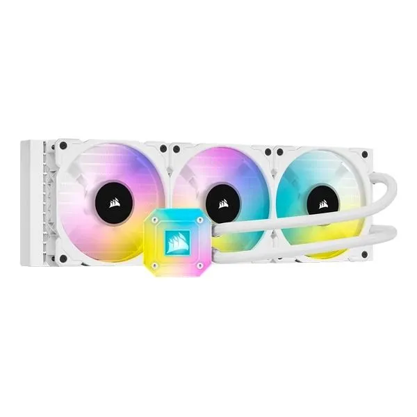 Corsair ICUE H150i Elite Capellix CPU Liquid Cooler (White) - Green Apple Compunet