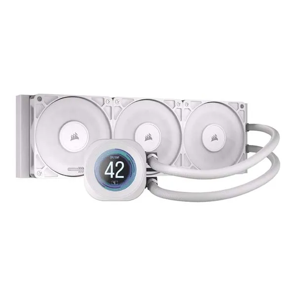 Corsair Nautilus 360 RS LCD Liquid CPU Cooler (White) - Green Apple Compunet