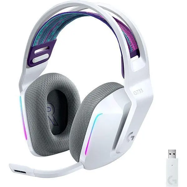 Logitech G733 Lightspeed RGB Gaming Headset – White - Green Apple Compunet
