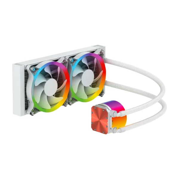 Ant Esports ICE Chroma 240 ARGB 240mm ARGB Liquid Cooler I AIO – White - Green Apple Compunet