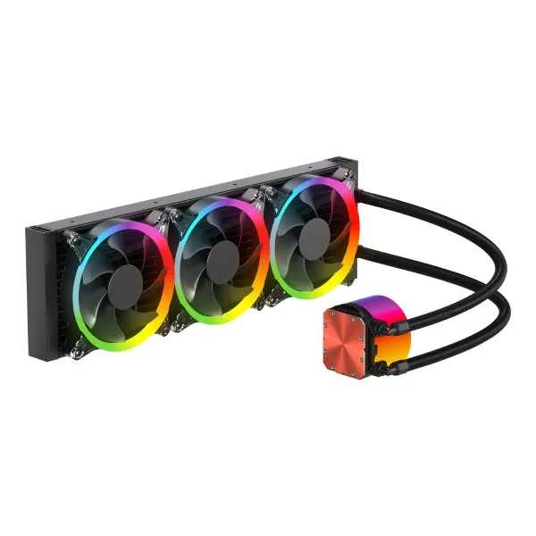 Ant Esports ICE Chroma 360 ARGB 360mm Liquid Cooler I AIO – Black - Green Apple Compunet