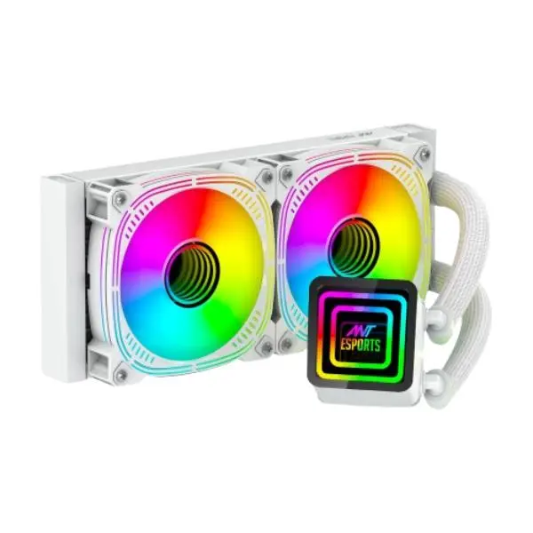 Ant Esports ICE-Infinite 240 ARGB CPU Liquid Cooler – White - Green Apple Compunet