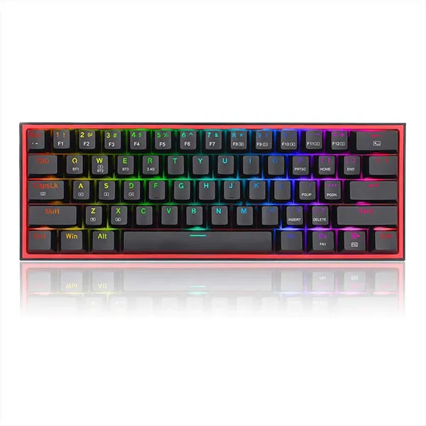 Redragon FIZZ PRO K616 Mechanical Bluetooth Gaming Keyboard Black - Green Apple Compunet