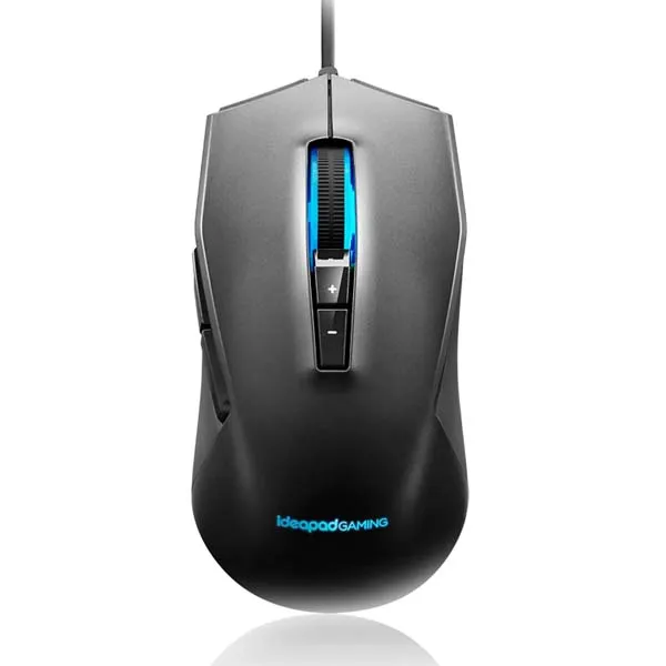Lenovo Ideapad M100 Ergonomic Ambidextrous USB RGB Gaming Mouse (Black) - Green Apple Compunet