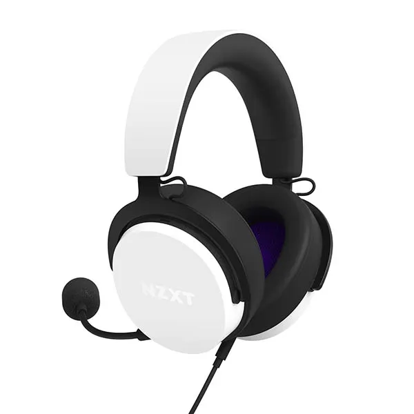 NZXT Relay Wired PC Gaming Headset (White) - Green Apple Compunet