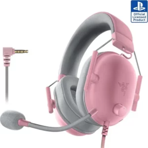 Razer BlackShark V2 X PlayStation Gaming Headset: 50mm Drivers – Quartz Pink