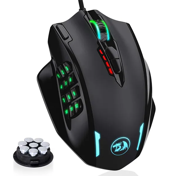 Redragon M908 Impact RGB Wired Gaming Mouse - Green Apple Compunet