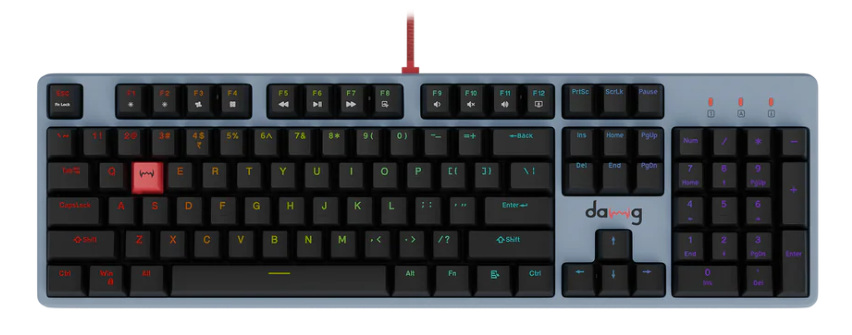 daWg Highkey 685 Mechanical Wired Keyboard - Green Apple Compunet