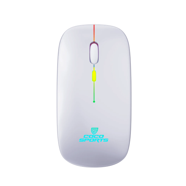 Coconut WM20 Lucid Wireless + Bluetooth Mouse, Rechargeable, Dual Connectivity (Silver) - Green Apple Compunet