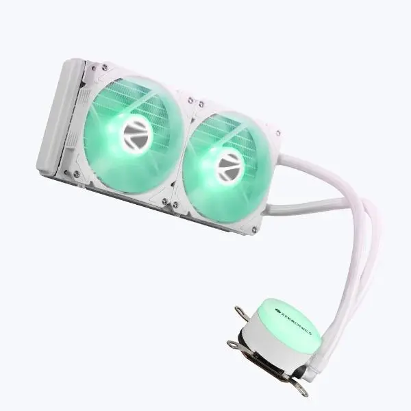 Zebronics AIO240VW 240mm Liquid cooler (White) - Green Apple Compunet