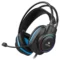 Zebronics Jet Premium Wired Gaming On Ear Headphone with LED Light for earcups, 40mm Neodymium Drivers, 2 Meter Braided Cable, Flexible mic, Suspension Headband, 3.5mm + USB Connector (Black + Blue) - Green Apple Compunet