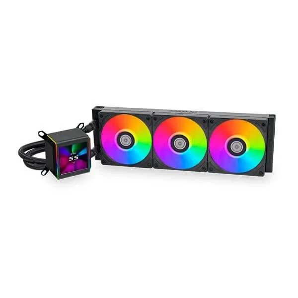 Lian Li Galahad II LCD ARGB 360mm CPU Liquid Cooler (Black) - Green Apple Compunet