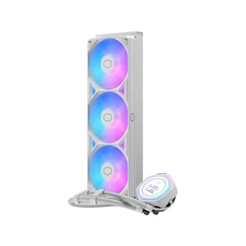 Cooler Master MasterLiquid Atmos II LCD 360mm White ARGB CPU Liquid Cooler - Green Apple Compunet