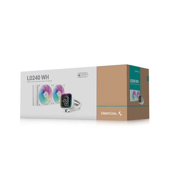 Deepcool LD240 WH RGB 240mm CPU Liquid Cooler (White) - Green Apple Compunet