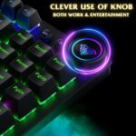 AULA M75 Tri-Mode (2.4G/Bluetooth/Wired) Hot Swappable RGB Backlit Wired Mechanical Gaming Keyboard | Black – Red Switches - Image 2