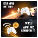 Cosmic Byte Blitz Wireless + Wired Controller for PC, Hall Effect Joystick & Triggers, 1000Hz Polling Rate (White) - Image 2