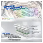 Cosmic Byte Phantom Gasket Mechanical Wired Swappable Keyboard with PreLubed Switches (White) - Image 2