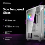 Coconut Gaming Cabinet RGB NOVA 220 WHITE - Image 5