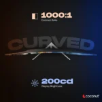 24HDC 24 Frameless Ultra Slim Curved Monitor, 100 Hz Refresh Rate, 1080p White - Image 3