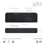 Logitech MX Keys S Combo Wireless Keyboard and Mouse with Wrist rest - Image 2