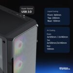 COCONUT Core 200M Gaming Cabinet Mid ATX White - Image 6