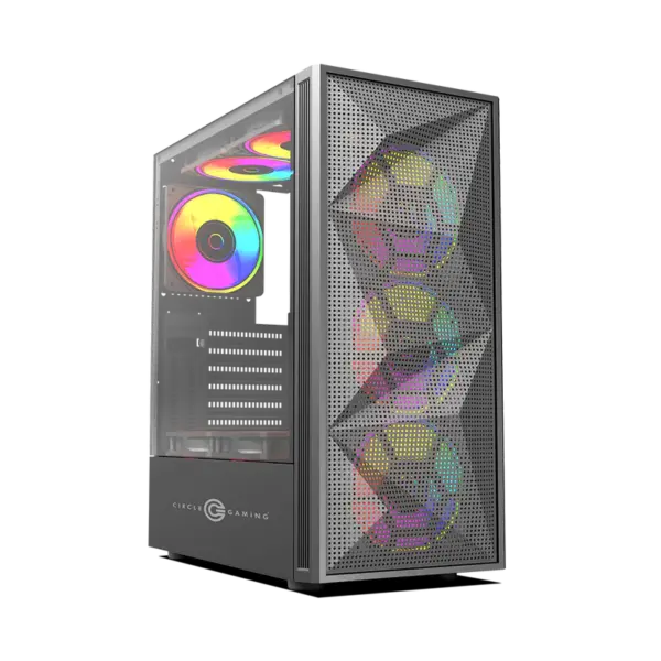 Circle Elegantor M1 Mid-Tower Case Gaming Cabinet - Black