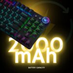 AULA M75 Tri-Mode (2.4G/Bluetooth/Wired) Hot Swappable RGB Backlit Wired Mechanical Gaming Keyboard | Black – Red Switches - Image 3