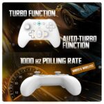 Cosmic Byte Blitz Wireless + Wired Controller for PC, Hall Effect Joystick & Triggers, 1000Hz Polling Rate (White) - Image 3