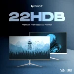 Coconut 22HDB 22 inch LED Frameless Ultra slim HD Monitor, 75 Hz Refresh Rate, 1080p Black