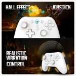 Cosmic Byte Blitz Wireless + Wired Controller for PC, Hall Effect Joystick & Triggers, 1000Hz Polling Rate (White) - Image 4