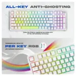 Cosmic Byte Phantom Gasket Mechanical Wired Swappable Keyboard with PreLubed Switches (White) - Image 4