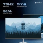 Coconut 22HDB 22 inch LED Frameless Ultra slim HD Monitor, 75 Hz Refresh Rate, 1080p White - Image 4