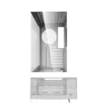 Circle Defender ZX3 Mid-Tower Computer Case Gaming Cabinet - White - Image 6