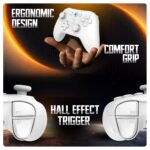 Cosmic Byte Blitz Wireless + Wired Controller for PC, Hall Effect Joystick & Triggers, 1000Hz Polling Rate (White) - Image 5