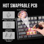 Aula F99 PRO Side Engraved Keycaps Mechanical Gaming Keyboard with Rotary Knob | Gradient Gray Nimbus Switch - Image 3