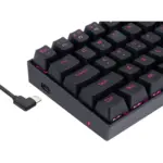 Redragon K630 Dragonborn 60% Wired Pink LED Brown Switch Gaming Keyboard Black - Image 4