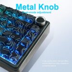 AULA F75 75% Side Engraved Tri Mode TKL 80 Keys Wireless Mechanical Gaming Keyboard With Knob | Black Contour – Star Vector Switches (F75BCS) - Image 3