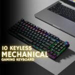AULA M75 Tri-Mode (2.4G/Bluetooth/Wired) Hot Swappable RGB Backlit Wired Mechanical Gaming Keyboard | Black – Red Switches - Image 7